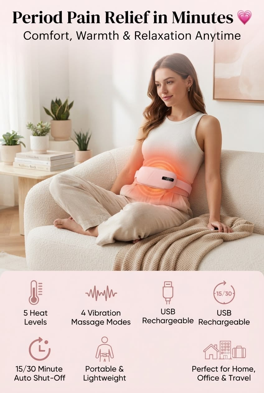 Period Cramp
Relief Massager & Heating Pad