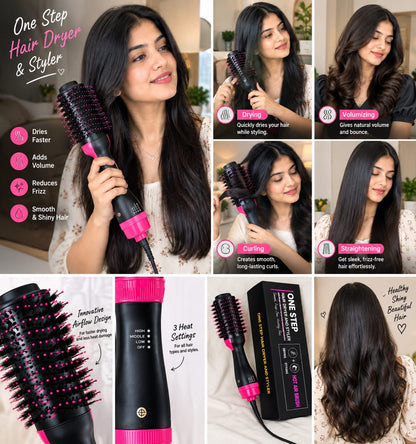 Hot Air Brush, One-Step Hair Dryer, and Volumizer Styler, Professional...