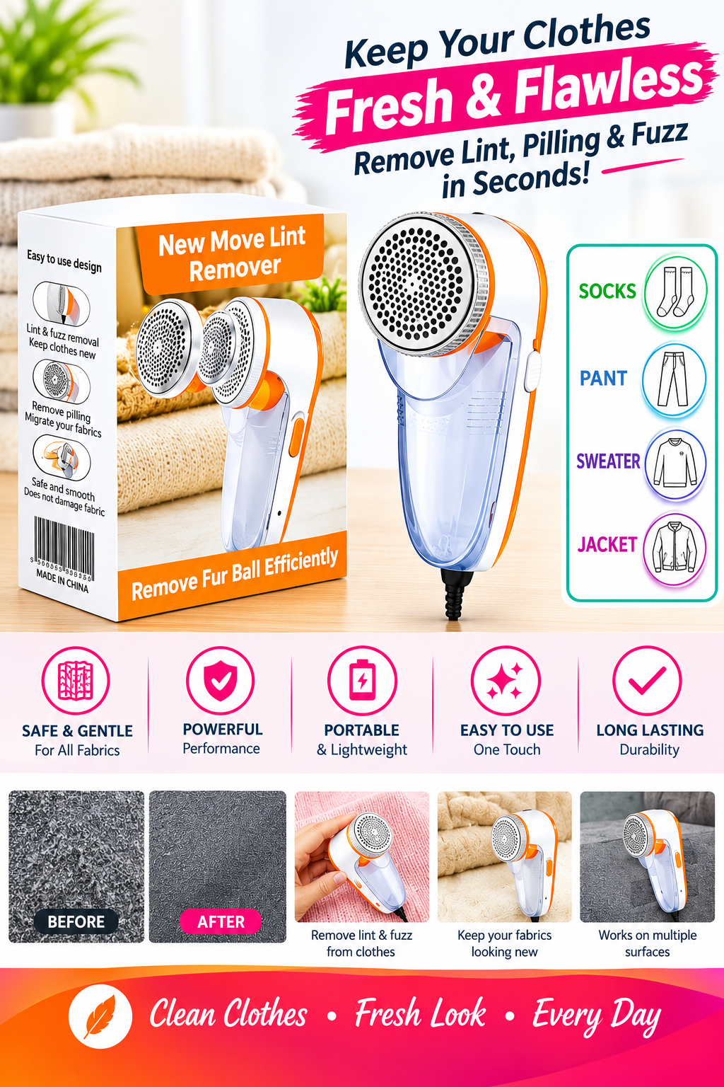 Electric Lint Remover | Fabric Shaver