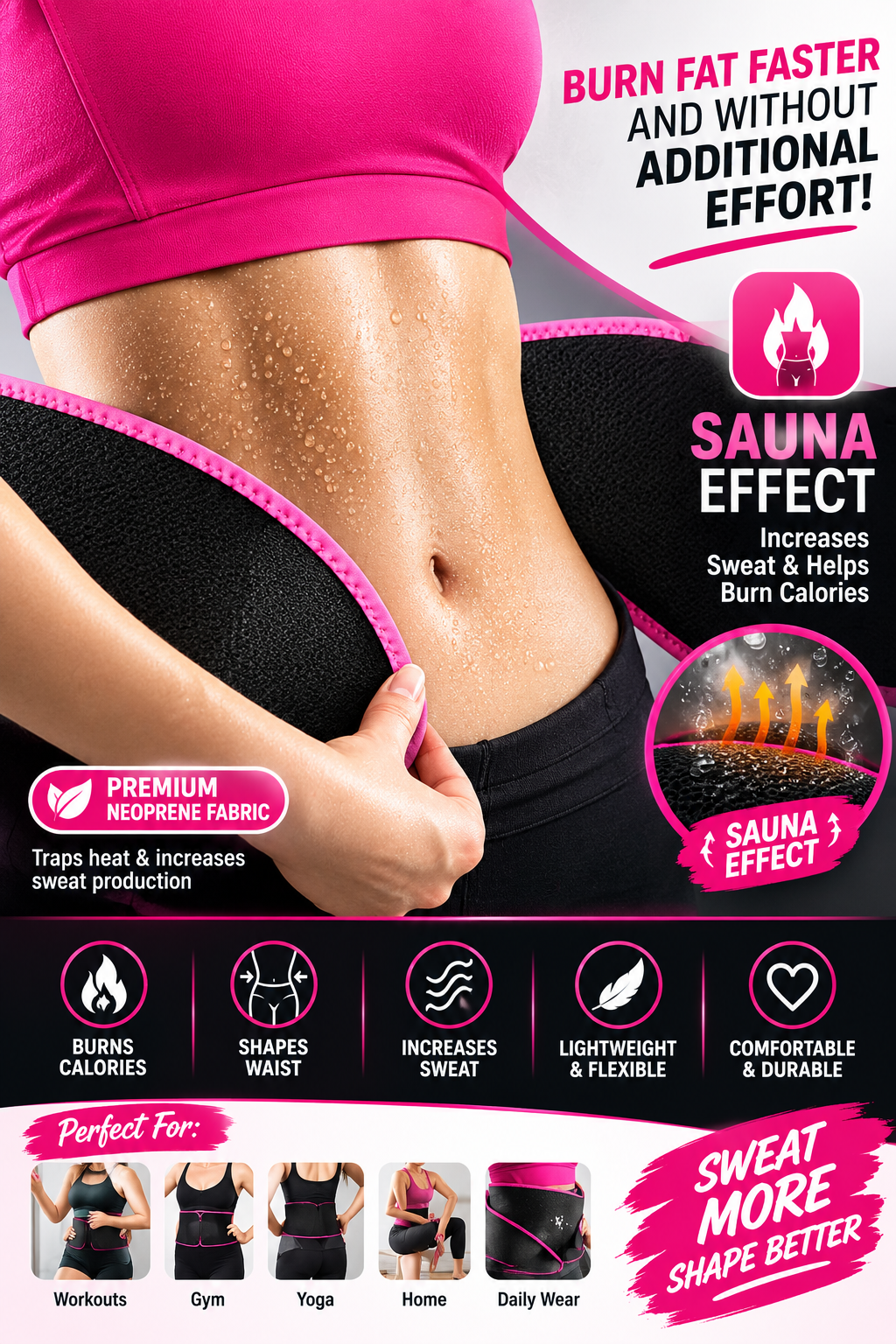 Belly Fat Lose Belt For Mens & Womens
